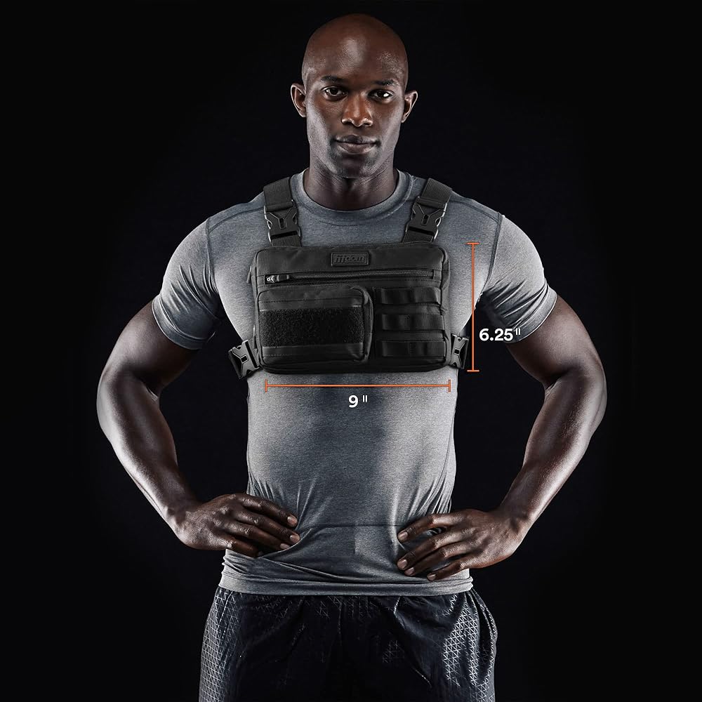Fitdom Tactical Inspired Sports Utility Chest Pack. Chest